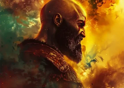 متال پوستر طرح بازی God Of War کد L1401