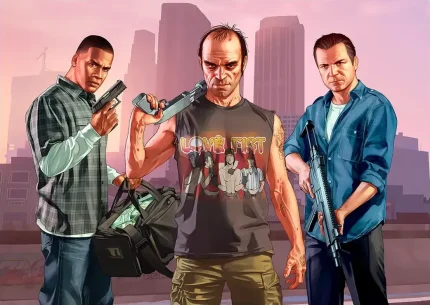 متال پوستر طرح بازی GTA V کد L1402