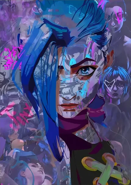 متال پوستر انیمه آرکین طرح جینکس کد L1418