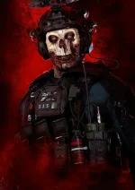 متال پوستر بازی Call of Duty طرح گوست کد L1435