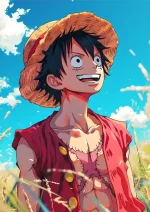 متال پوستر انیمه وان پیس طرح لوفی کد L1441