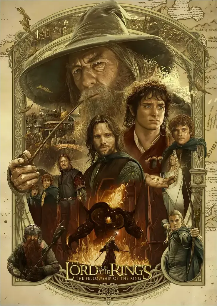 L1445-metalposter-01 متال پوستر طرح ارباب حلقه ها کد L1445 - Image 1