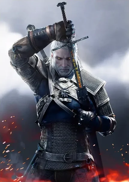 متال پوستر بازی ویچر طرح گرالت کد L1449