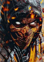 متال پوستر بازی Mortal Kombat طرح اسکورپیون کد L1471