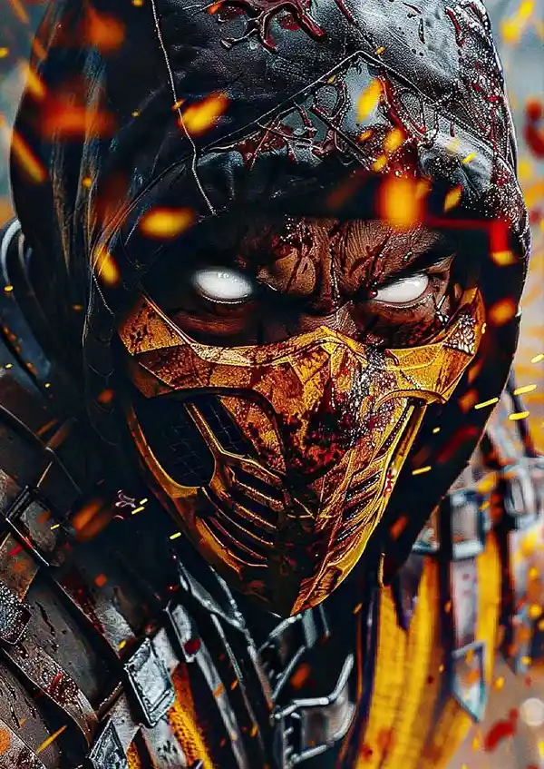 L1471-metalposter-01 متال پوستر بازی Mortal Kombat طرح اسکورپیون کد L1471 - Image 1