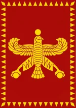 متال پوستر طرح پرنده شهباز پرچم هحامنشیان کد L1473