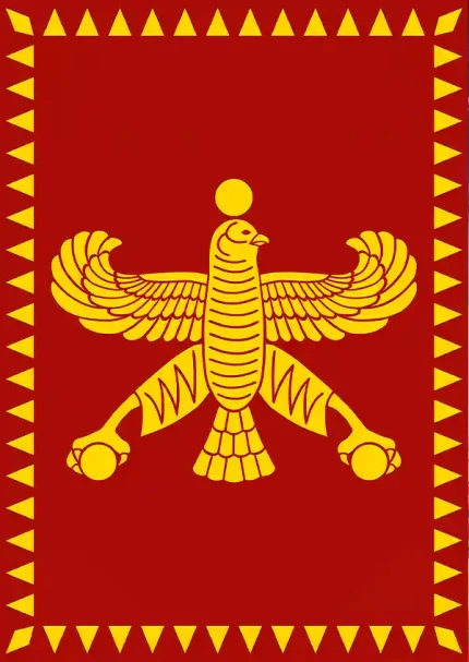 متال پوستر طرح پرنده شهباز پرچم هحامنشیان کد L1473