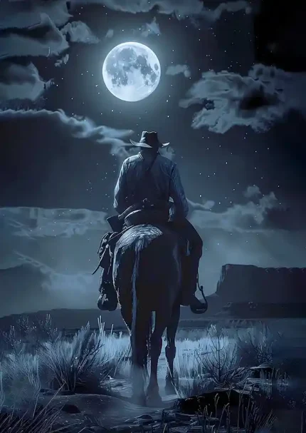 متال پوستر طرح بازی Red Dead Redemption 2 کد L1475
