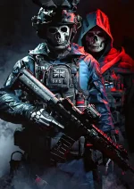 متال پوستر بازی Call Of Duty طرح گوست کد L1476