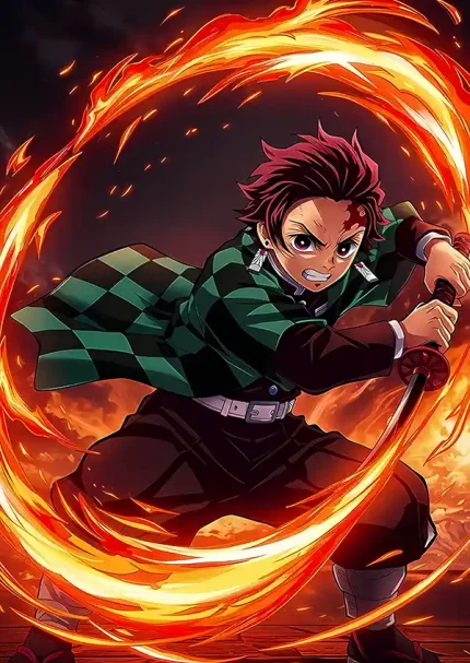 متال پوستر انیمه شیطان کش طرح تانجیرو کد L1481