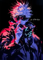 متال پوستر انیمه جوجوتسو کایزن طرح گوجو کد L1490