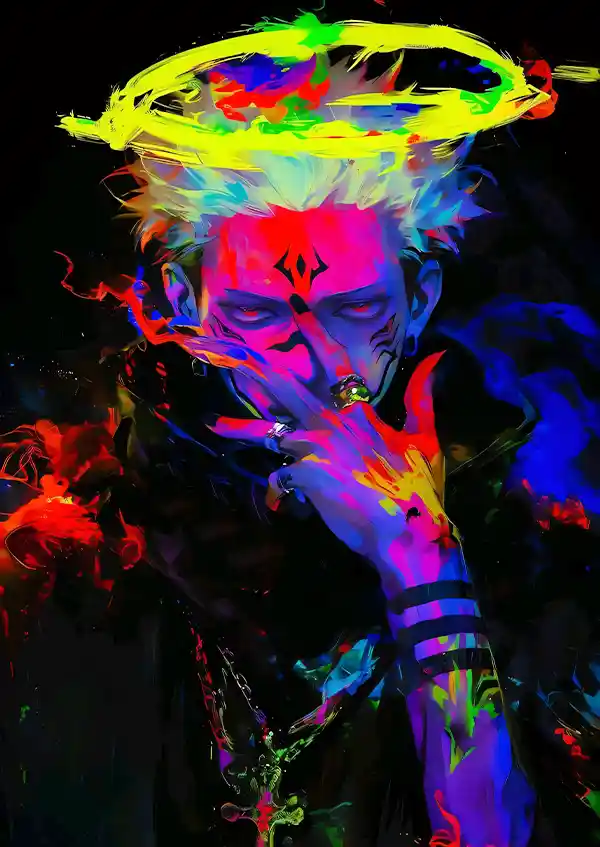 L1494-metalposter-01 متال پوستر انیمه جوجوتسو کایزن طرح گوجو کد L1494 - Image 1