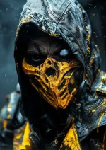 متال پوستر بازی Mortal Kombat طرح اسکورپیون کد L1497