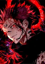 متال پوستر انیمه جوجوتسو کایسن طرح سوکونا کد L1502