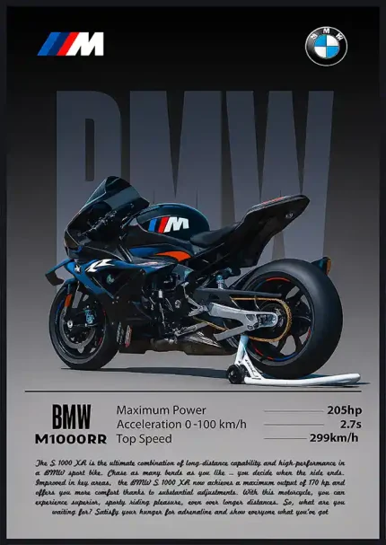 متال پوستر طرح موتور BMW S100RR کد L1503