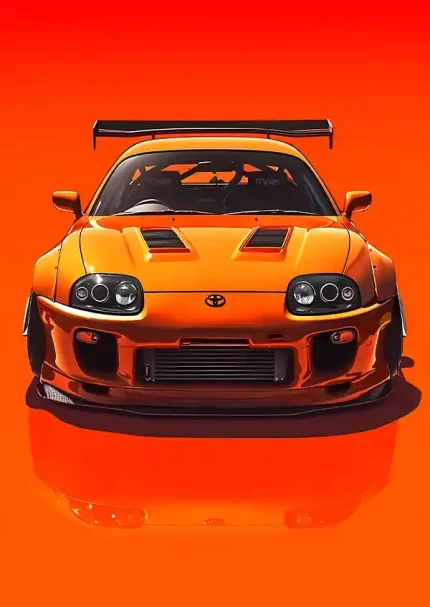 متال پوستر طرح ماشین تویوتا سوپرا کد L1510