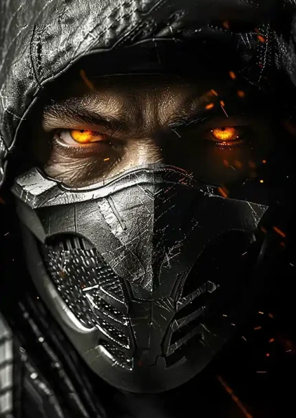 متال پوستر بازی Mortal Kombat طرح اسکورپیون کد L1511