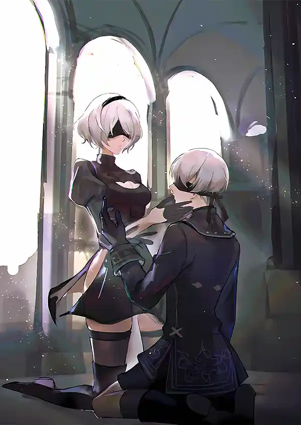 L1516-metalposter-01 متال پوستر طرح بازی NieR: Automata کد L1516 - Image 1