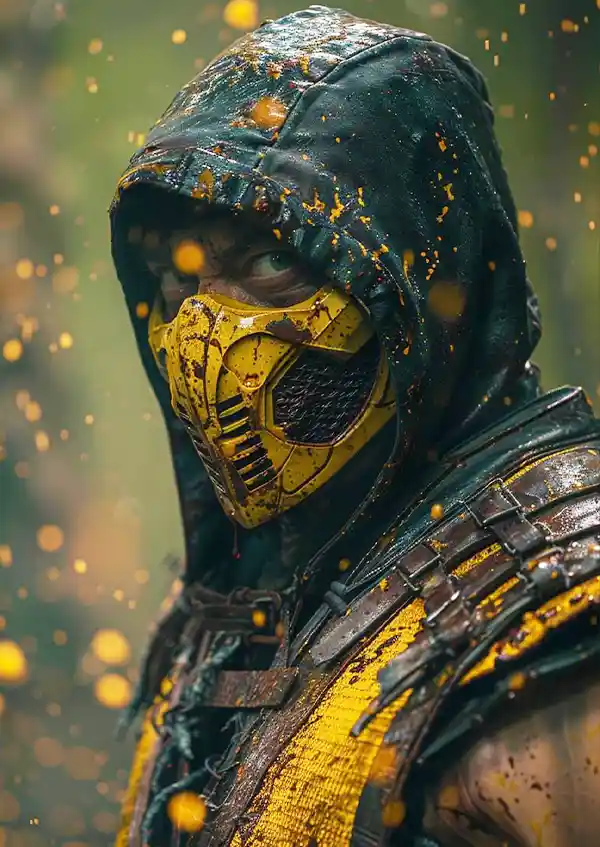 L1520-metalposter-01 متال پوستر بازی Mortal Kombat طرح اسکورپیون کد L1520 - Image 1