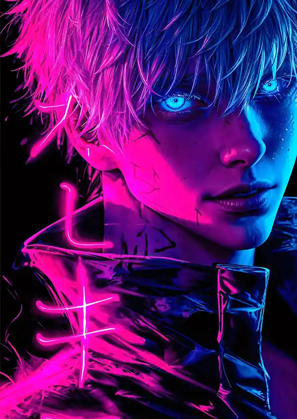 L1522-metalposter-01 متال پوستر انیمه جوجوتسو کایسن طرح گوجو کد L1522 - Image 1