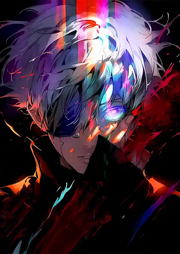 L1526-metalposter-01 متال پوستر انیمه جوجوتسو کایسن طرح گوجو کد L1526 - Image 1