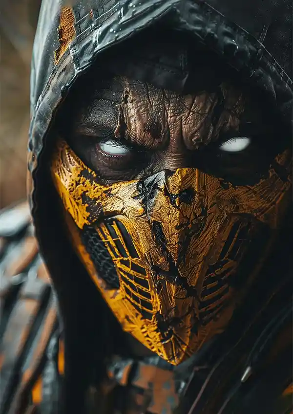 L1531-metalposter-01 متال پوستر بازی Mortal Kombat طرح اسکورپیون کد L1531 - Image 1