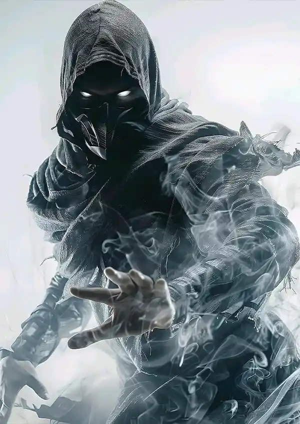 L1533-metalposter-01 متال پوستر بازی Mortal Kombat طرح Noob Saibot کد L1533 - Image 1