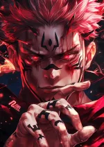 متال پوستر انیمه جوجوتسو کایسن طرح سوکونا کد L1540