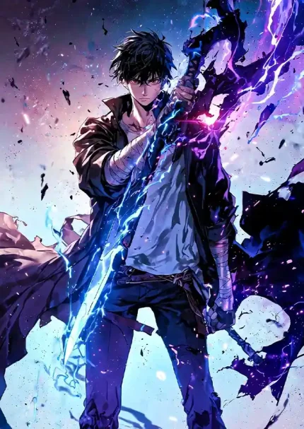 متال پوستر طرح انیمه Solo Leveling کد L1546