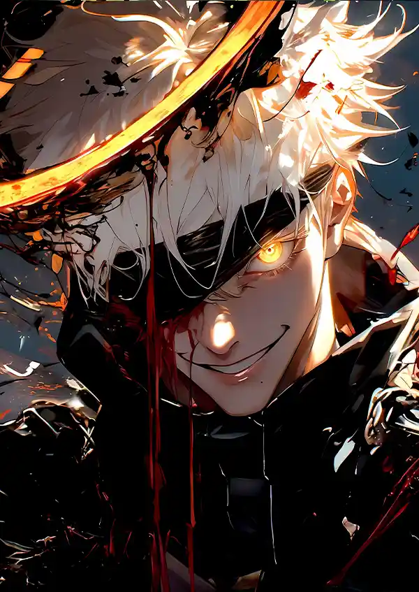 L1553-metalposter-01 متال پوستر انیمه جوجوتسو کایسن طرح گوجو کد L1553 - Image 1