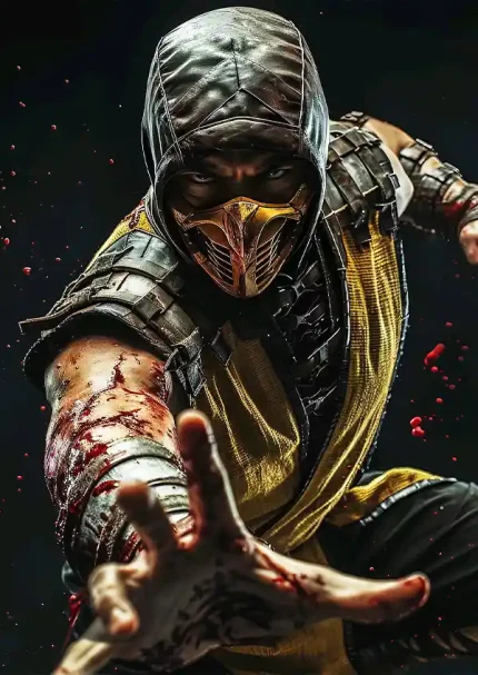 متال پوستر بازی Mortal Kombat طرح اسکورپیون کد L1555