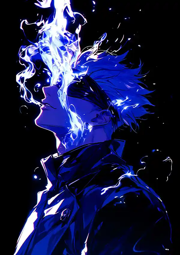 L1558-metalposter-01 متال پوستر انیمه جوجوتسو کایسن طرح گوجو کد L1558 - Image 1