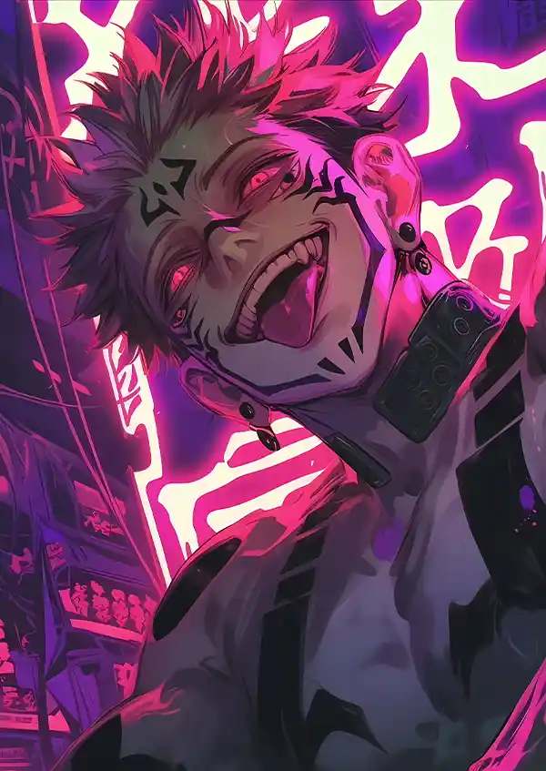 L1560-metalposter-01 متال پوستر انیمه جوجوتسو کایسن طرح سوکونا کد L1560 - Image 1