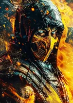 متال پوستر بازی Mortal Kombat طرح اسکورپیون کد L1561