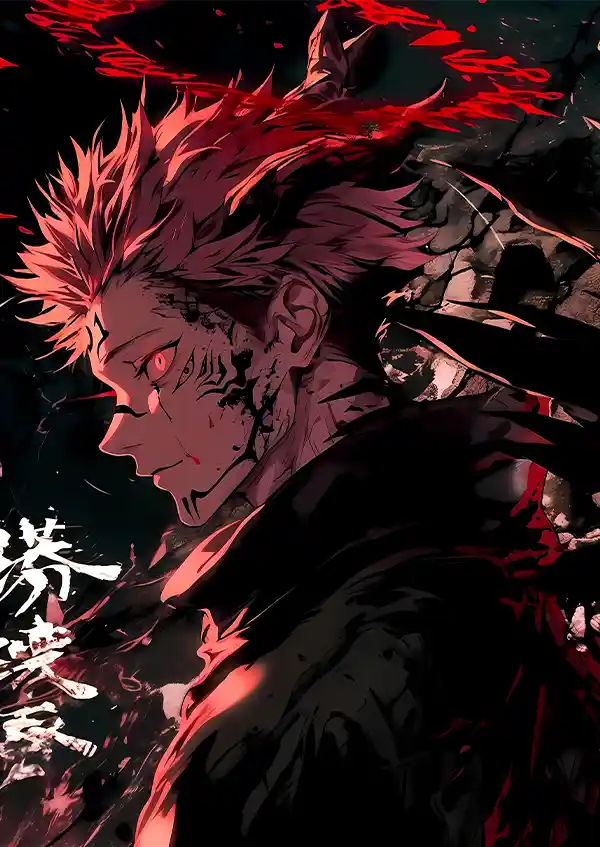 L1568-metalposter-01 متال پوستر انیمه جوجوتسو کایسن طرح سوکونا کد L1568 - Image 1