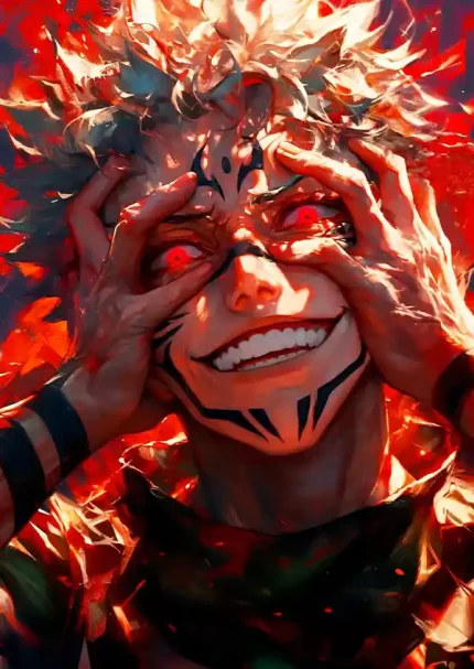 متال پوستر انیمه جوجوتسو کایسن طرح سوکونا کد L1574