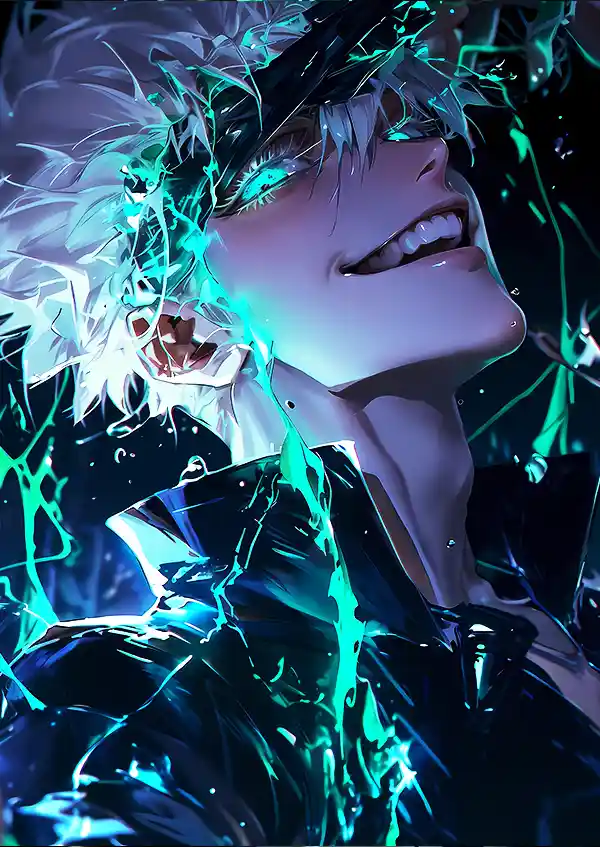 L1576-metalposter-01 متال پوستر انیمه جوجوتسو کایسن طرح گوجو کد L1576 - Image 1