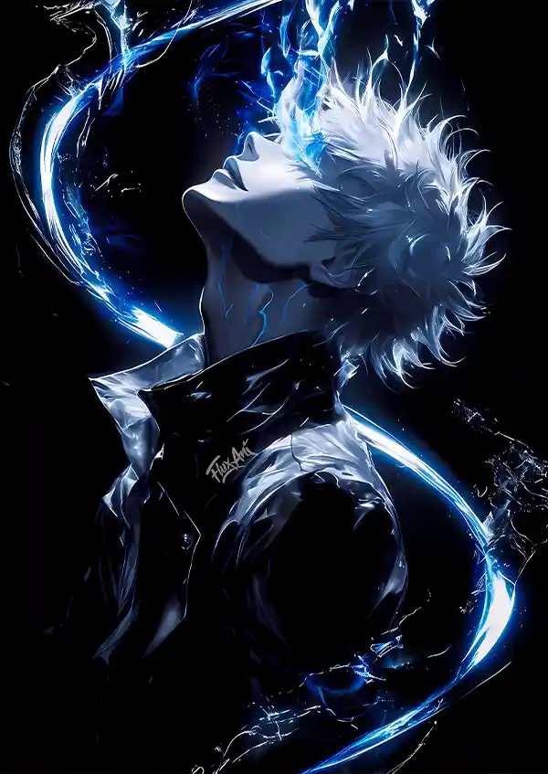 L1579-metalposter-01 متال پوستر انیمه جوجوتسو کایسن طرح گوجو کد L1579 - Image 1