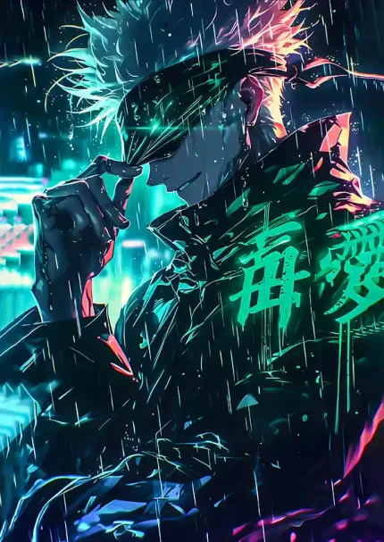 متال پوستر انیمه جوجوتسو کایسن طرح گوجو کد L1585