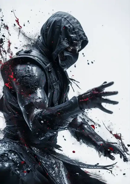 متال پوستر بازی Mortal Kombat طرح Noob Saibot کد L1586