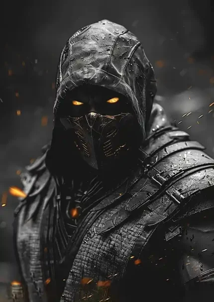 متال پوستر بازی Mortal Kombat طرح اسکورپیون کد L1588