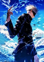 متال پوستر انیمه جوجوتسو کایسن طرح گوجو کد L1589