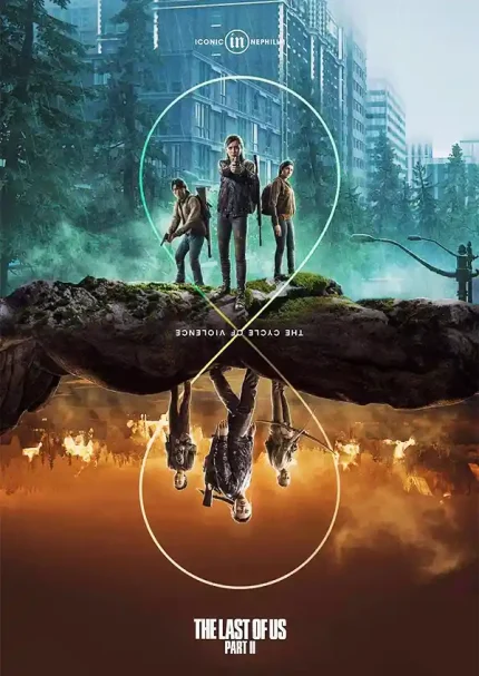 متال پوستر طرح دو طرفه بازی The Last Of Us کد L1590