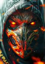 متال پوستر بازی Mortal Kombat طرح اسکورپیون کد L1599