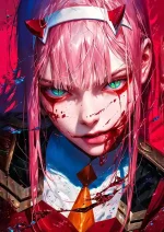 متال پوستر انیمه Darling in the Franxx طرح Zero Two کد L1601