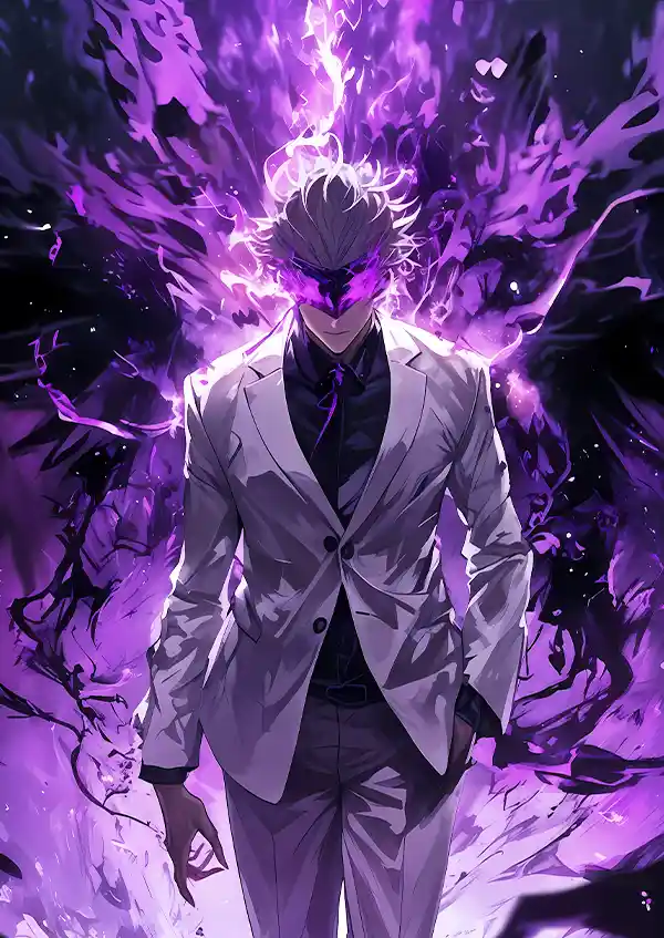 L1609-metalposter-01 متال پوستر انیمه جوجوتسو کایسن طرح گوجو کد L1609 - Image 1