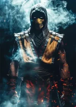 متال پوستر بازی Mortal Kombat طرح اسکورپیون کد L1611