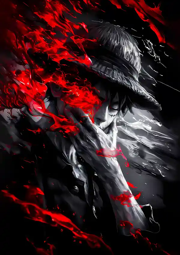 L1620-metalposter-01 متال پوستر انیمه وان پیس طرح لوفی کد L1620 - Image 1