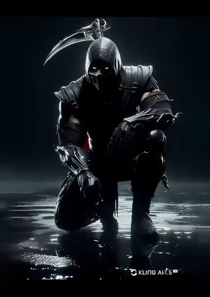 متال پوستر بازی Mortal Kombat طرح Noob Saibot کد L1624