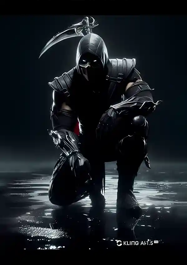 L1624-metalposter-01 متال پوستر بازی Mortal Kombat طرح Noob Saibot کد L1624 - Image 1